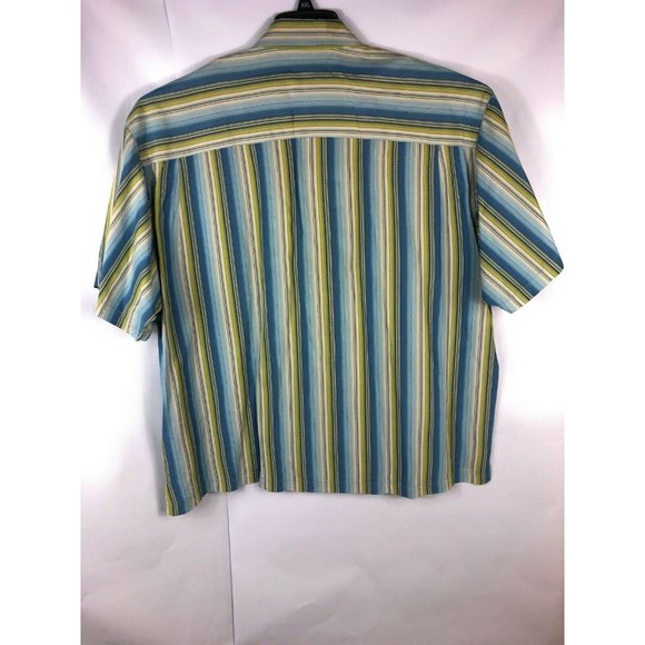 Tommy Bahama Men's 2XL XXL Short Sleeve Button Up Multicolor Silk Shirt A7 - Picture 5 of 5